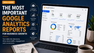 Google Analytics Reports used by marketers to track website performance and business growth.