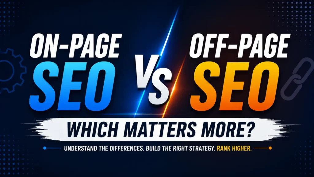 On-Page SEO Vs OFF Page SEO