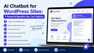 AI chatbot for WordPress sites helping website visitors with instant support