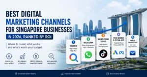 digital marketing channels in Singapore comparison showing ROI by platform for 2026