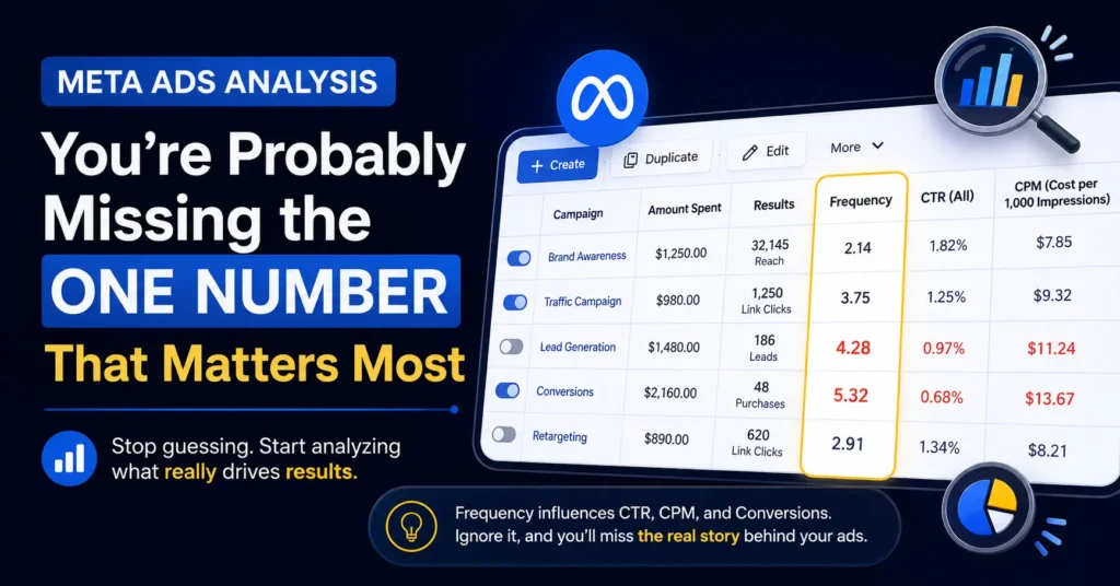 Meta Ads analysis dashboard highlighting the one metric most advertisers overlook