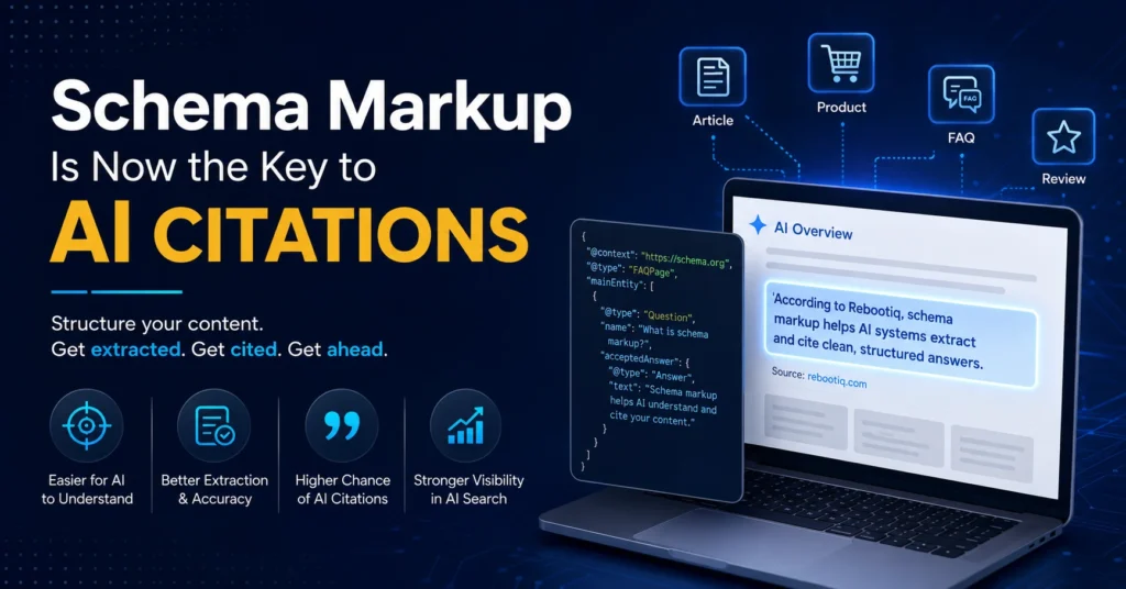 schema markup structured data example showing how AI engines extract citations from a webpage